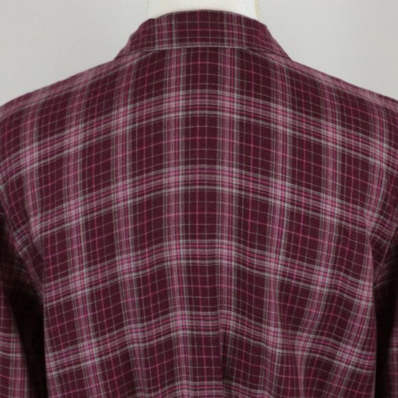 Royal Robbins Women's Medium Purple Plaid Wool Blend Long Sleeve Button Up Shirt - Picture 4 of 8